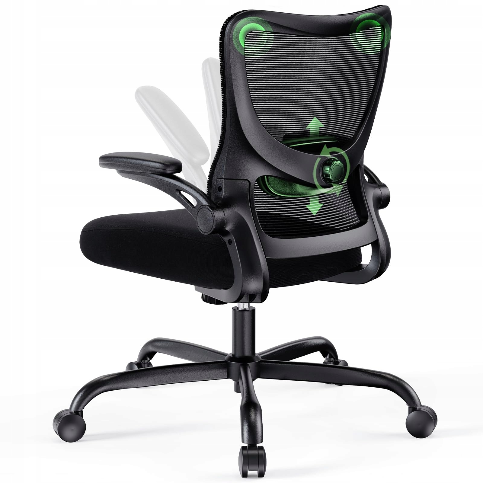 Ergonomická kancelárska stolička Marsail, čierna