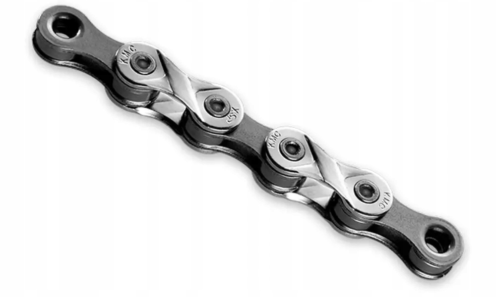 ŁAŃCUCH ROWEROWY KMC SILVER/GREY 8RZ. 114 OGNIW
