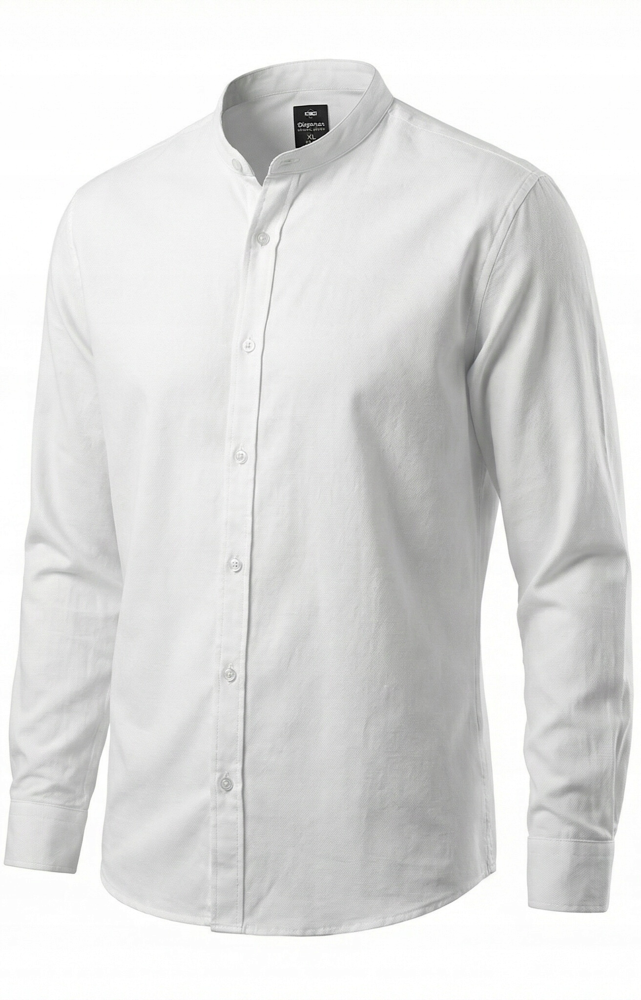 Koszula Męska Regular Biała Stójka Oxford 3XL 47/48