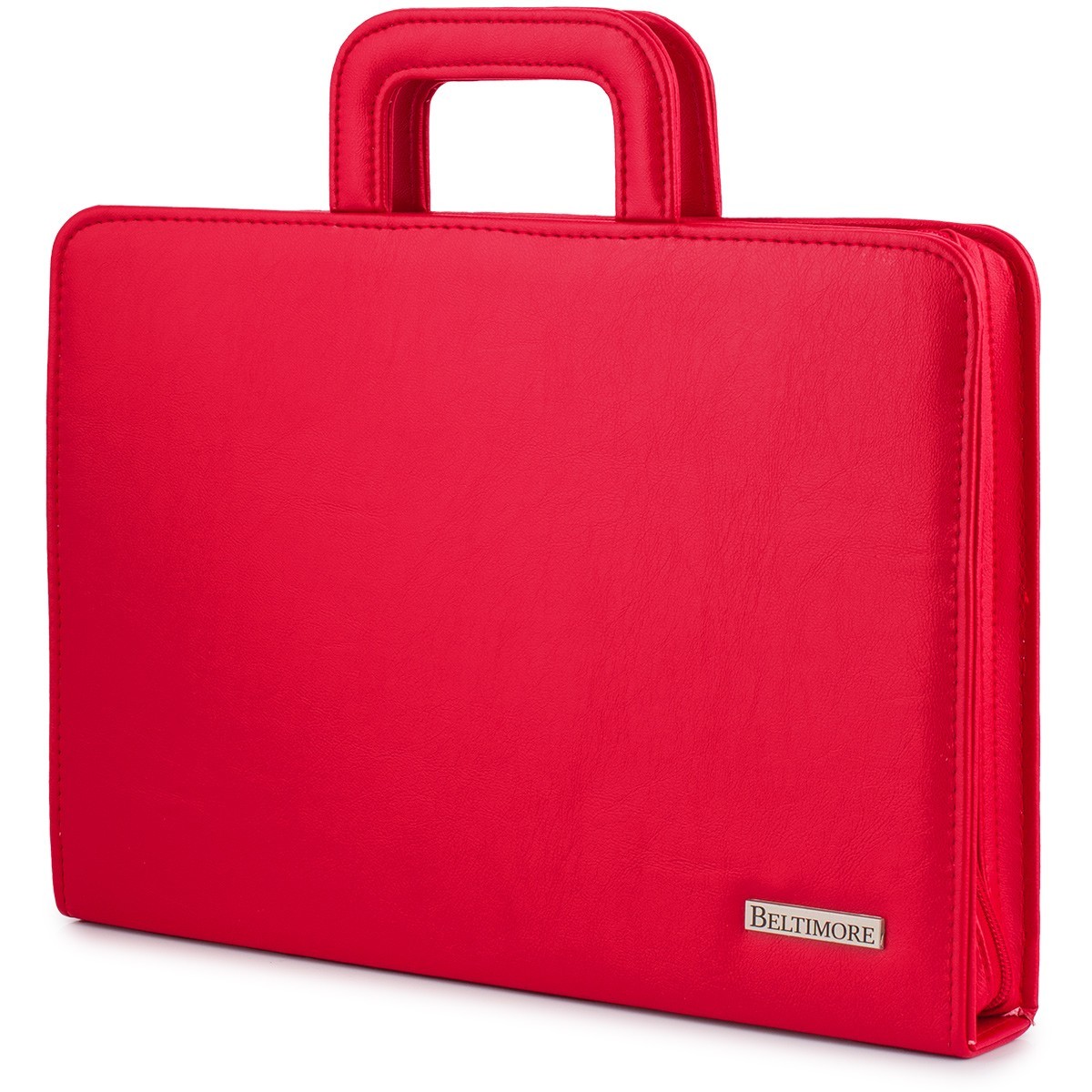 Biwuar neseser aktovka organizér pro obchodníka stylová červená Belt