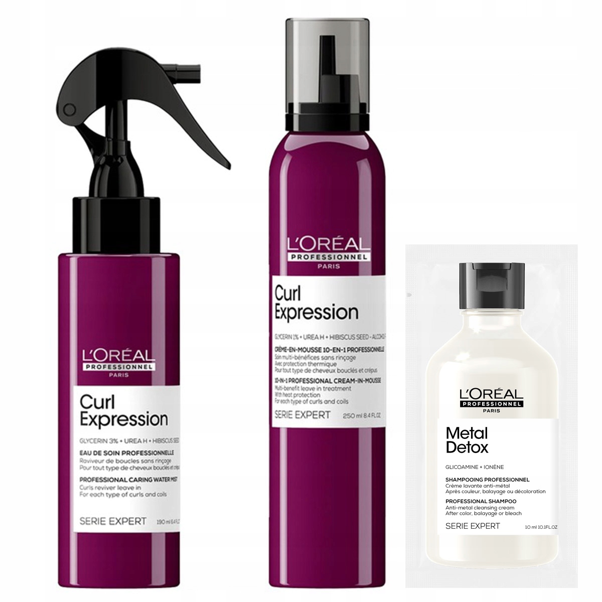 Loreal Curl Expression zestaw do włosów kręconych pianka mgiełka