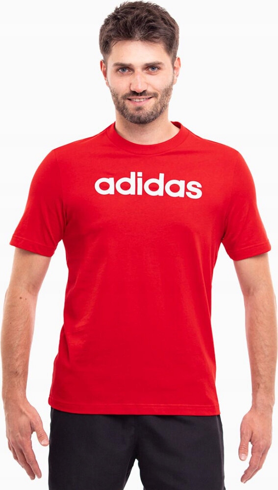 Koszulka Męska Adidas Essentials Single Jersey Linear Embroidered Log r S