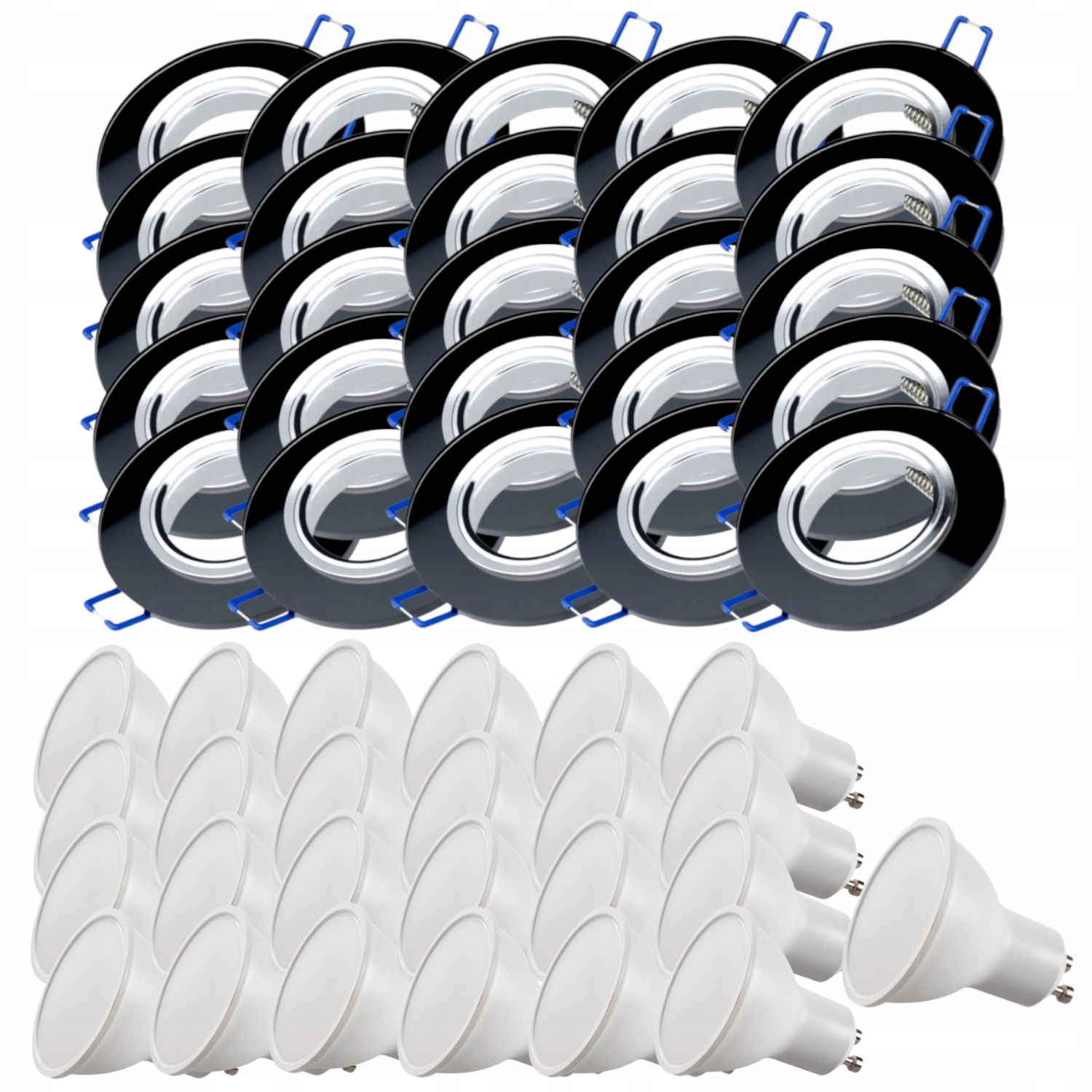 25 x Skleněná Stropní Lampa Zapuštěná Do Stropu Křišťál Led Žárovky 5W