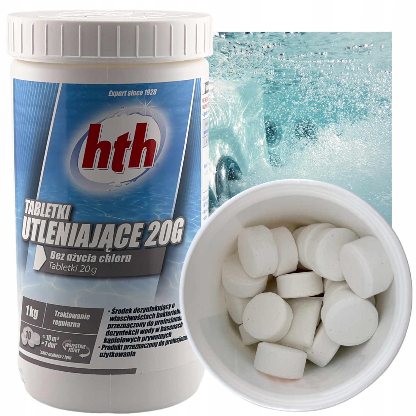 Tabletki utleniające 20 g Hth 1,0 kg do dezynfekcji wody bez chloru