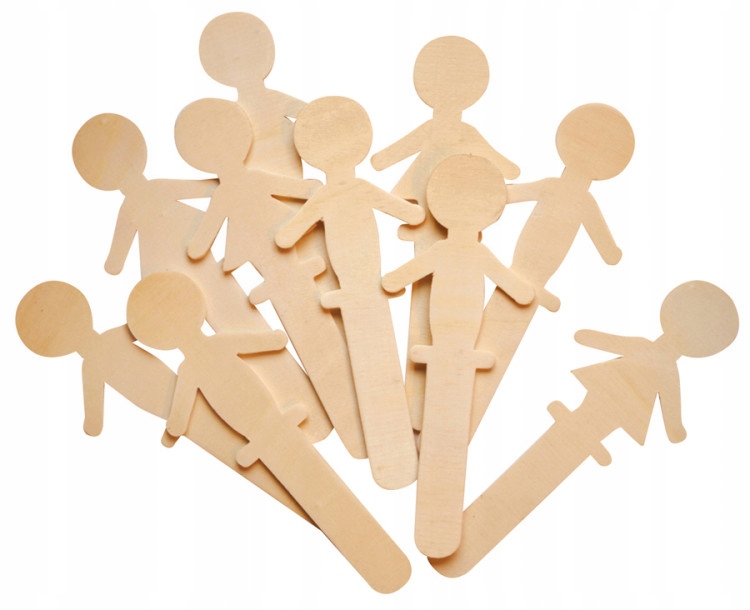 DIY Fa pálcikák fiú lány 10 db