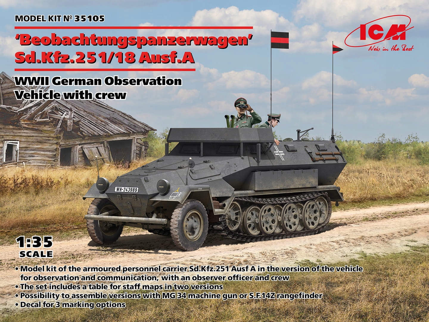 Beobachtungspanzerwagen Sd.Kfz.251/18 Ausf.A 1:35 ICM 35105