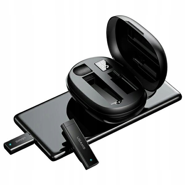 Usams Bezprzewodowy mikrofon krawatowyENC 2.4G Wireless Lavalier Microphone