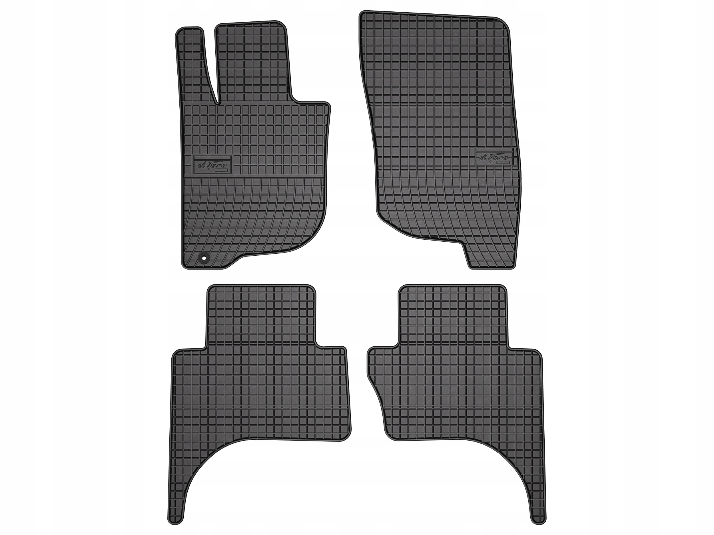 Gumové koberce pro Fiat Fullback 2015-2019, sada 4 ks SolidPRO s okrajem