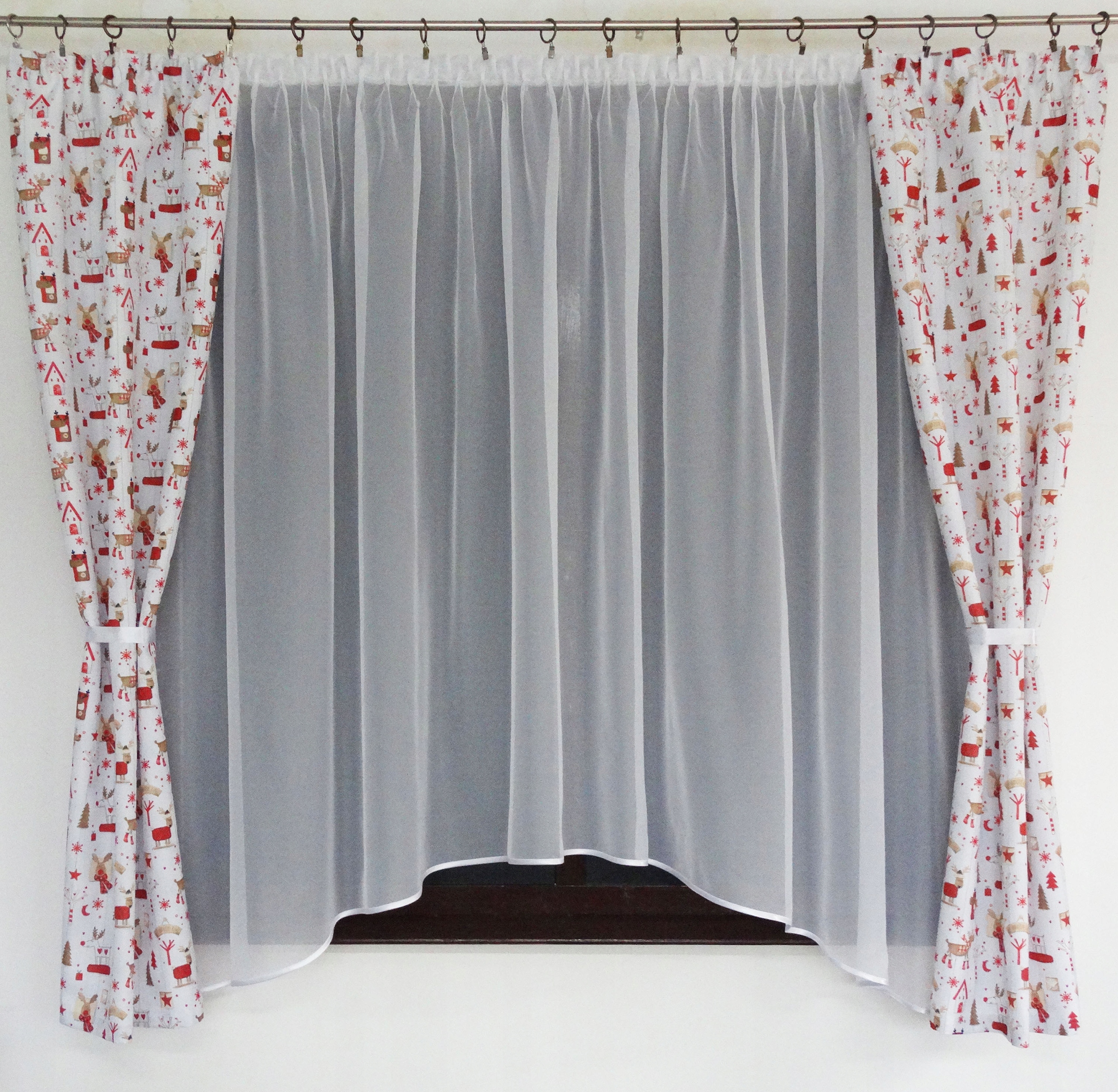 Mg Kpl Záclona Voál Záclony Sobíkové Vánoce