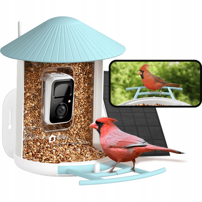 Krmítko pro ptáky s kamerou 1080P IP65 WiFi, aplikace Ai Birdfy Feeder Ai