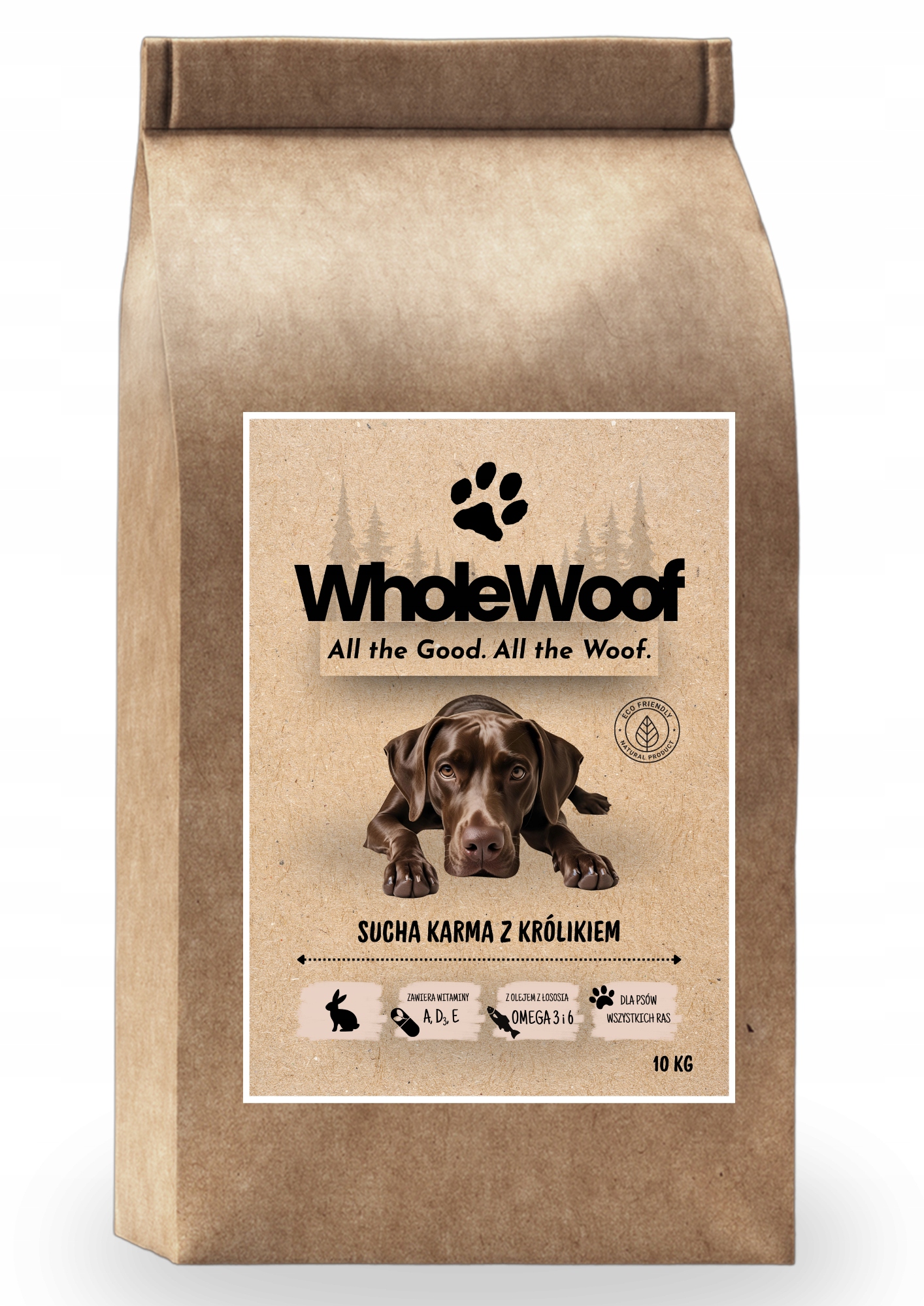 WholeWoof s králíkem – suché krmivo pro psy o hmotnosti 10 kg