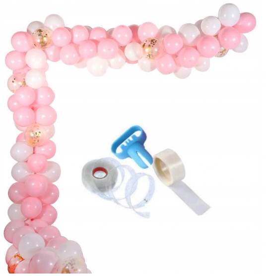 

Girlanda balonowa Baby Shower różowa pastel G46