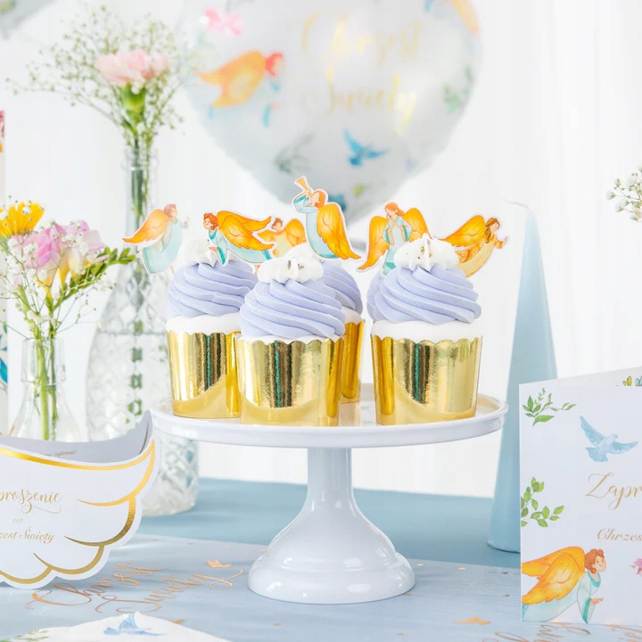 Toppery na Chrzest Kolekcja Anioły - 6szt EAN (GTIN) 5904610133408