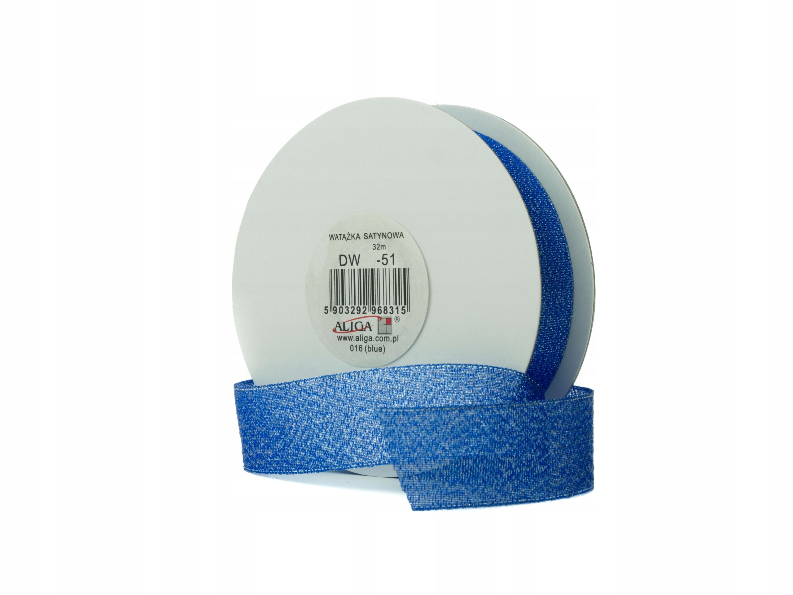 stuha třpytivá modrá 4ks 25mmx 32m DW25-51