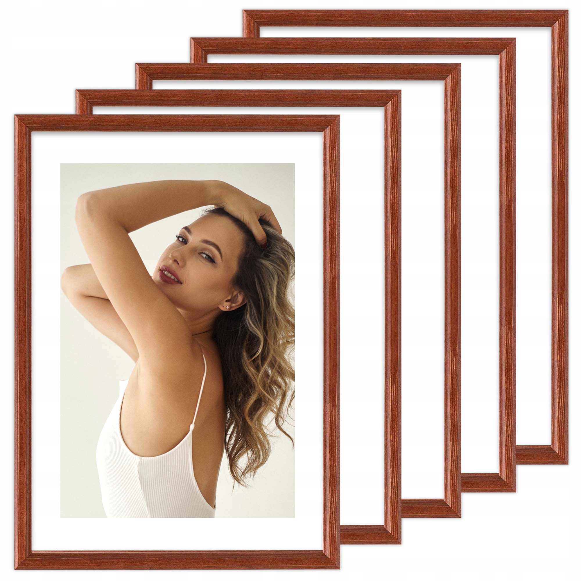 Balíček rámečků Dřevěný Rámeček na fotografie 5ks 15x21