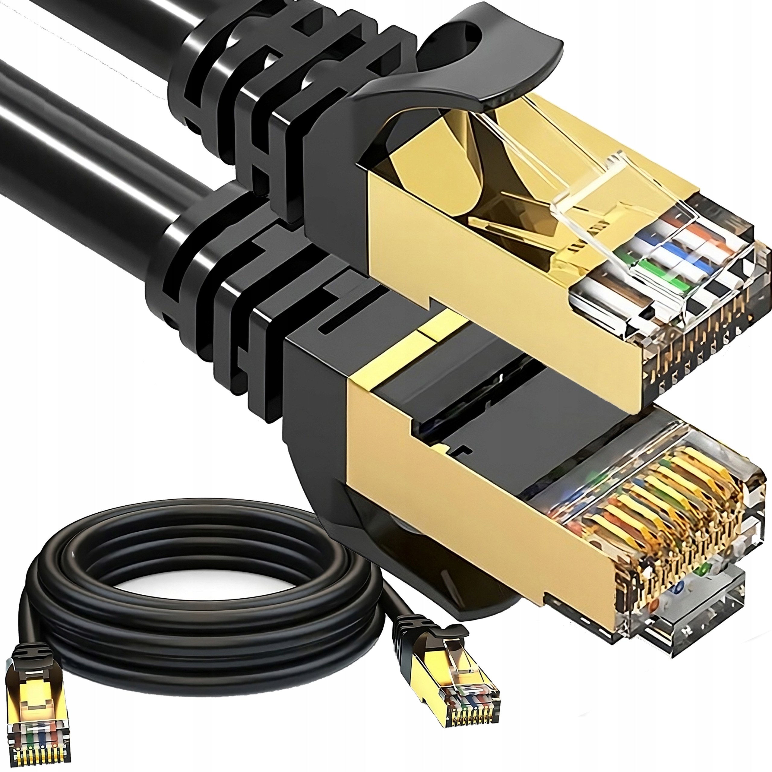 Kabel sieciowy Retoo U/UTP RJ45 Cat 6a czarny 15 m