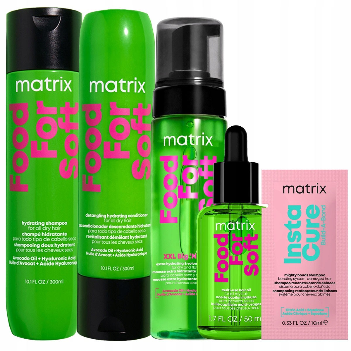 Matrix Food For Soft Šampon Kondicionér Pěna Olej Sada pro suché vlasy