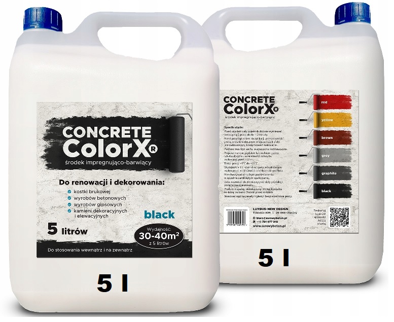 IMPREGNAT BARWIĄCY FARBA do BETONU KOSTKI BRUKOWEJ CONCRETE COLORX