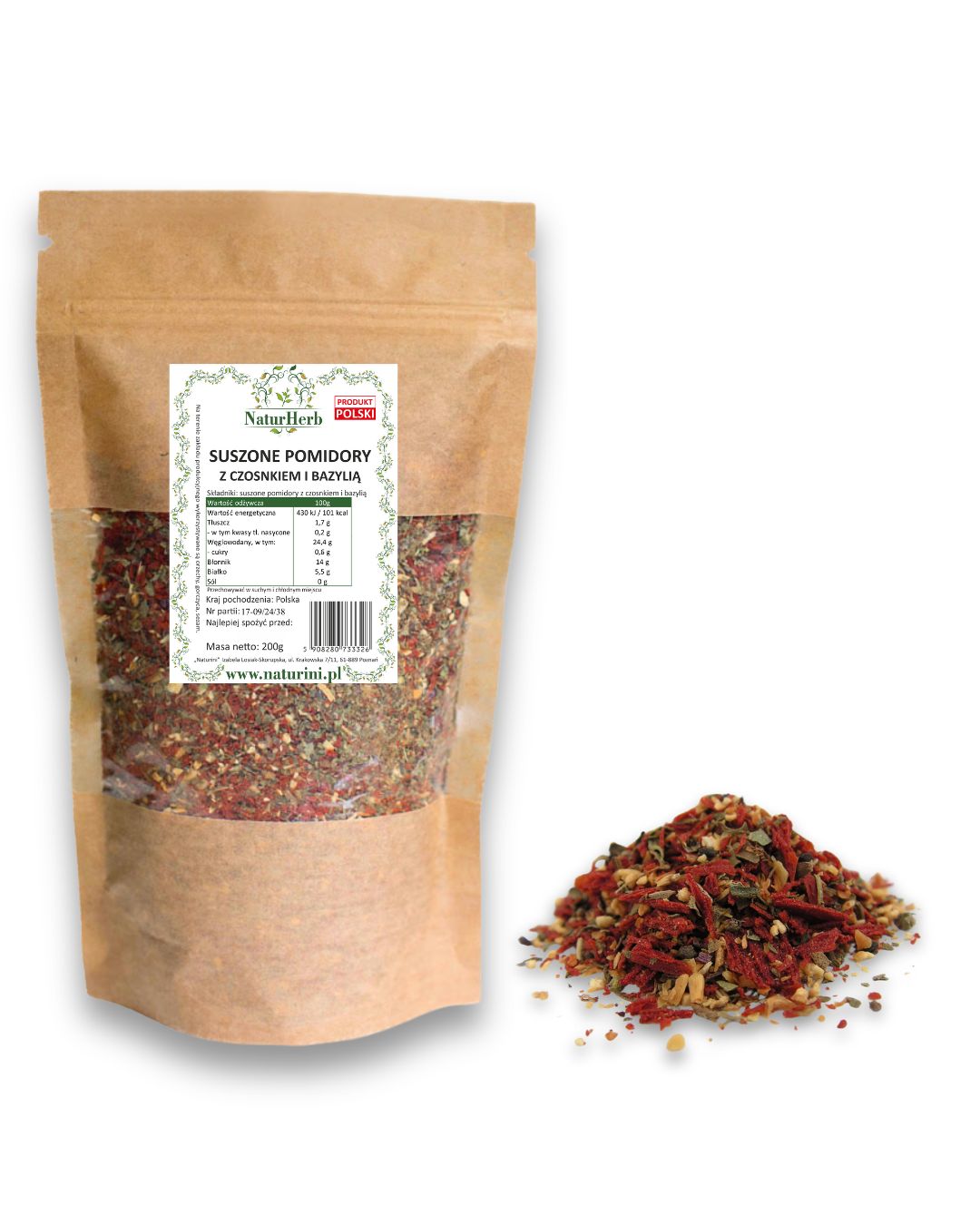 Rajčata S Česnekem a Bazalkou Vynikající 1KG