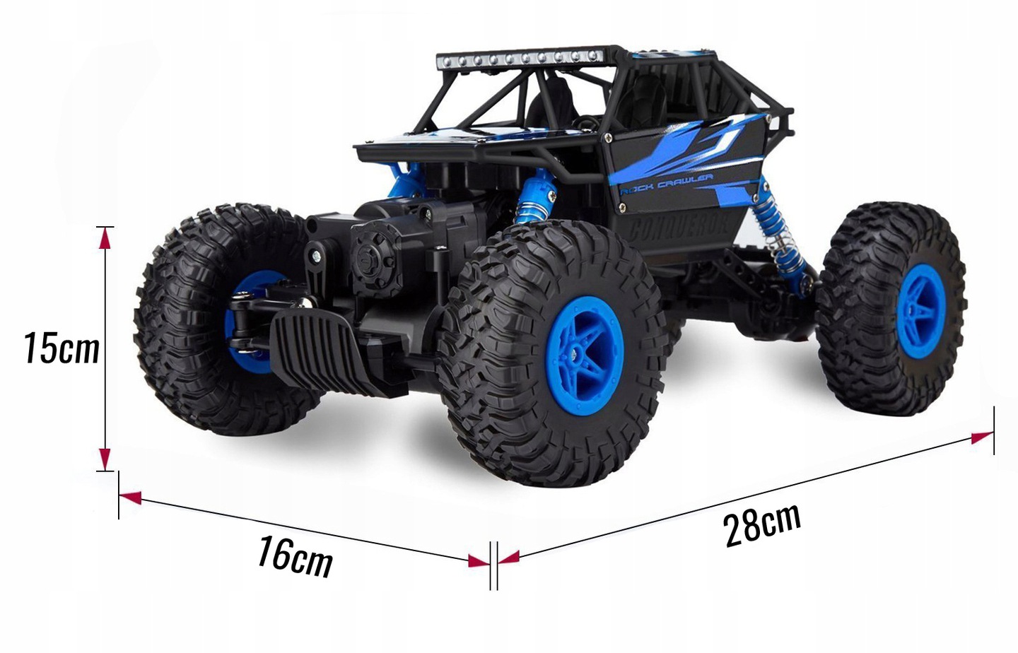 KRÓL PRZESZKÓD samochód sterowany RC MoNsTeR 4x4 Prędkość maksymalna 15 km/h
