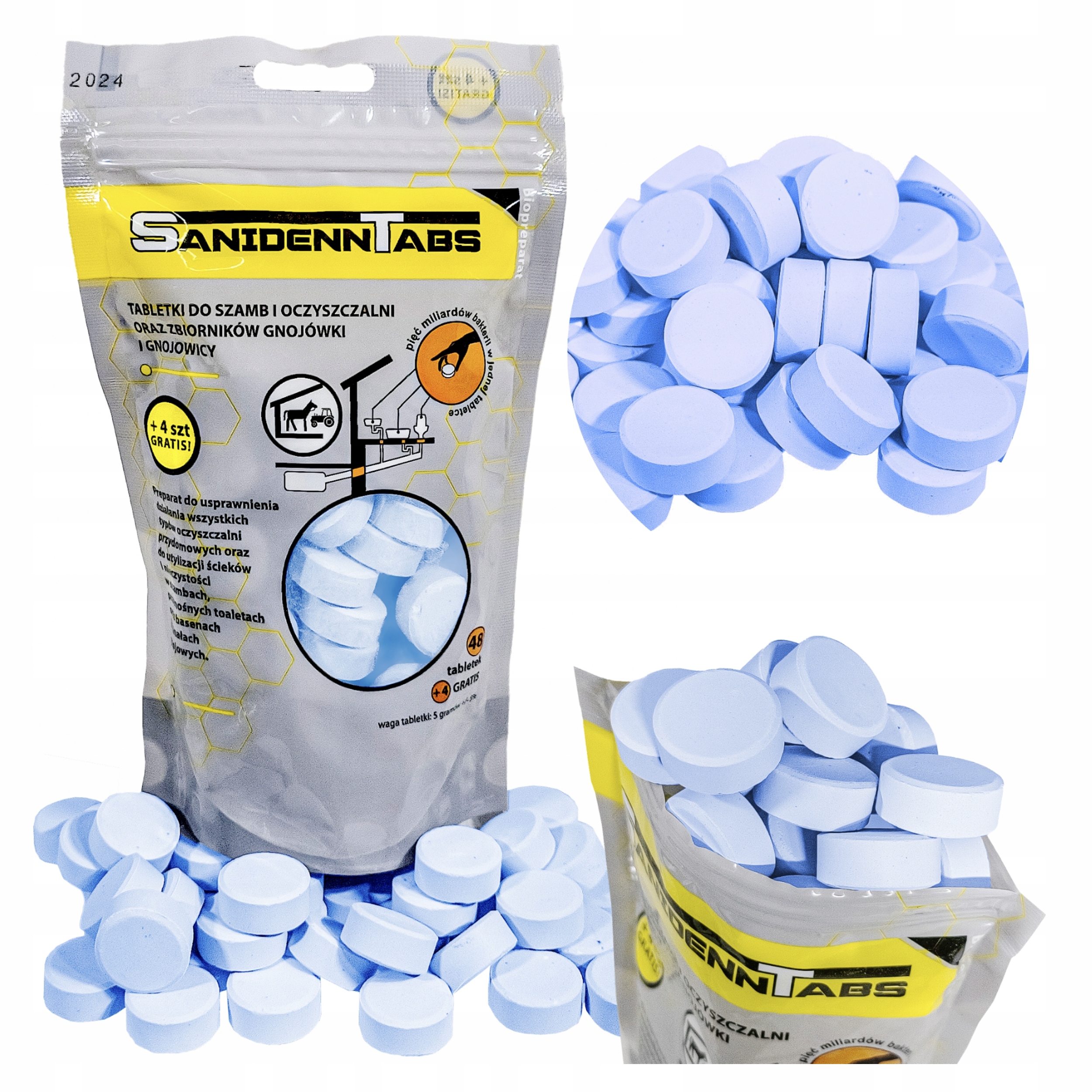 БАКТЕРІЇ ДЛЯ КАНАЛІЗАЦІЇ ТАБЛЕТКИ НА РІК SANIDENN TABS БІОПРЕПАРАТ