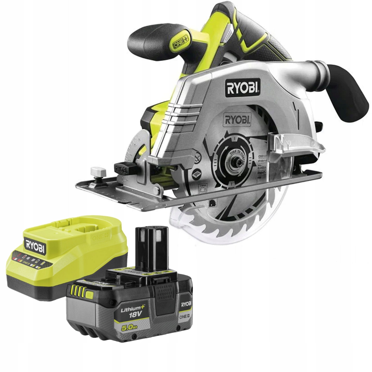 Ryobi Akumulátorová Kotoučová Pila 18V 165MM 5Ah nabíjení