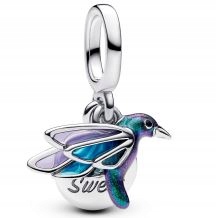Charms pták kolibřík kolibřík přívěsek beads ze stříbra tyrkysový stříbro 925