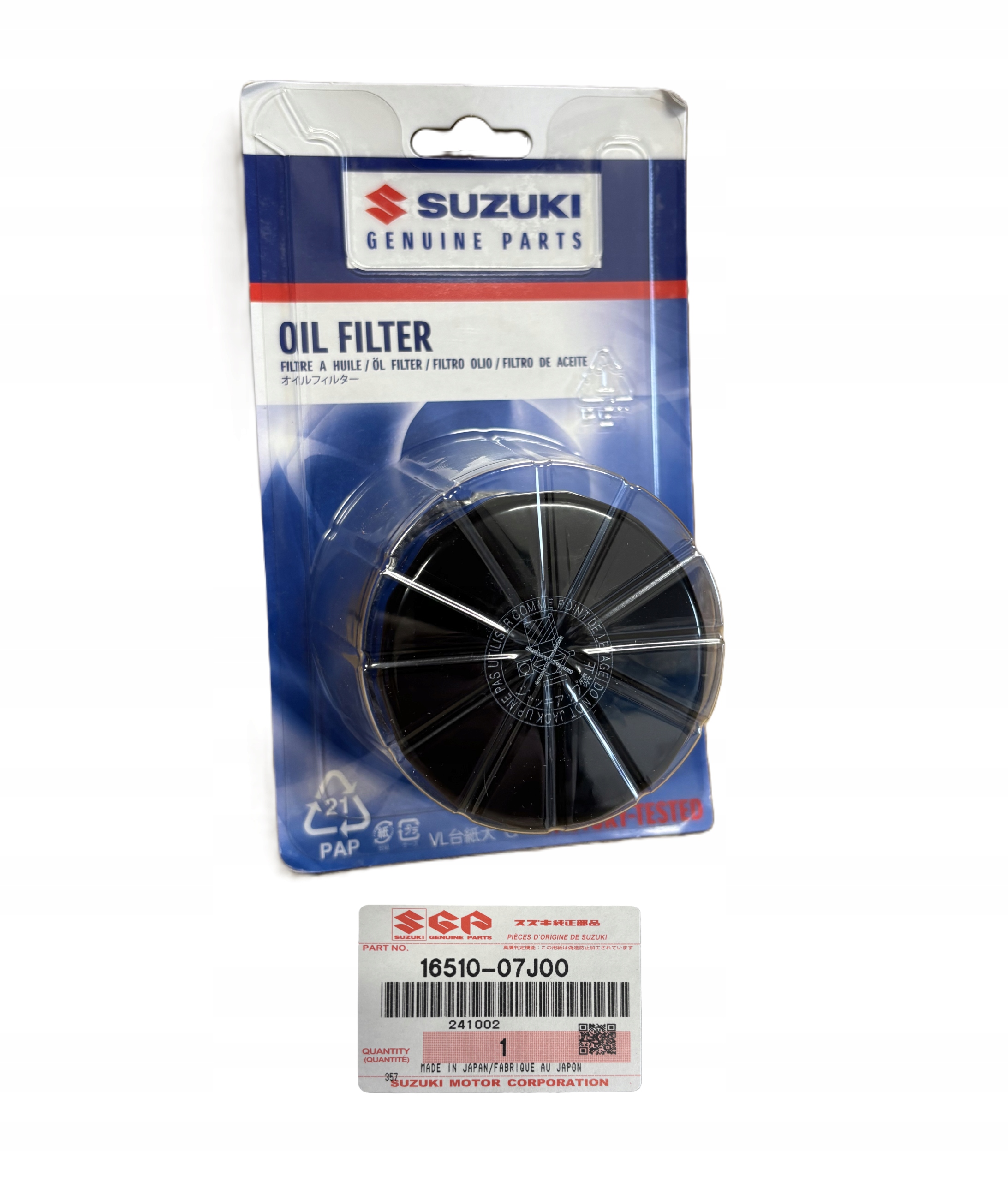 Filtr oleju Oe 1651007J00 Suzuki Gsx R S Sv VL DL Bandit Vs