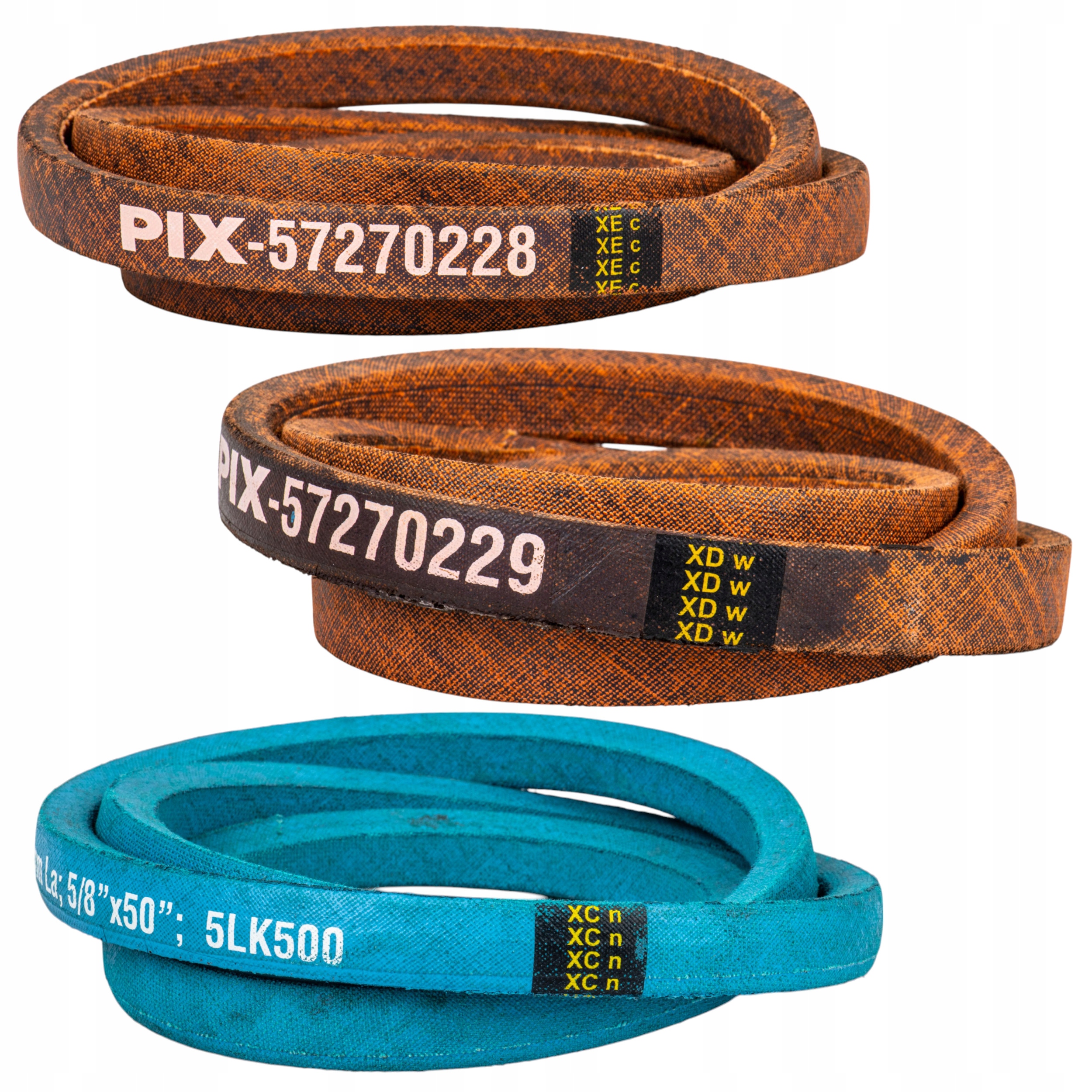 Paski napędu jazdy i noży Mtd 7540280A 7540281 7540445 Pix Zestaw