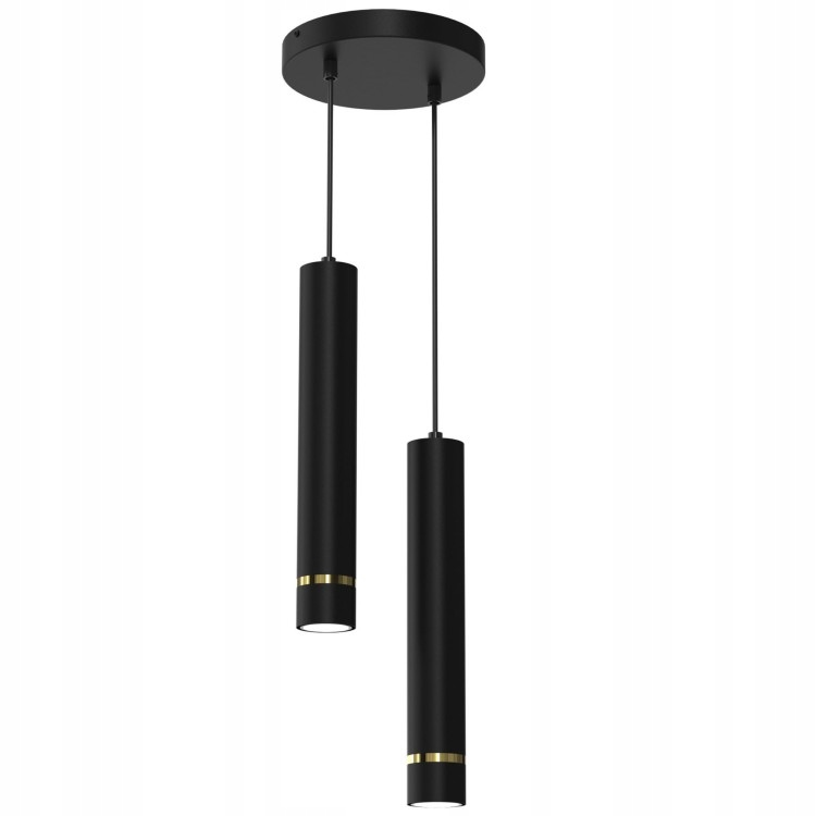 Závěsná Lampa Aurora Gold Černá, Moderní Led Stropní Trubka Do Obývacího Pokoje