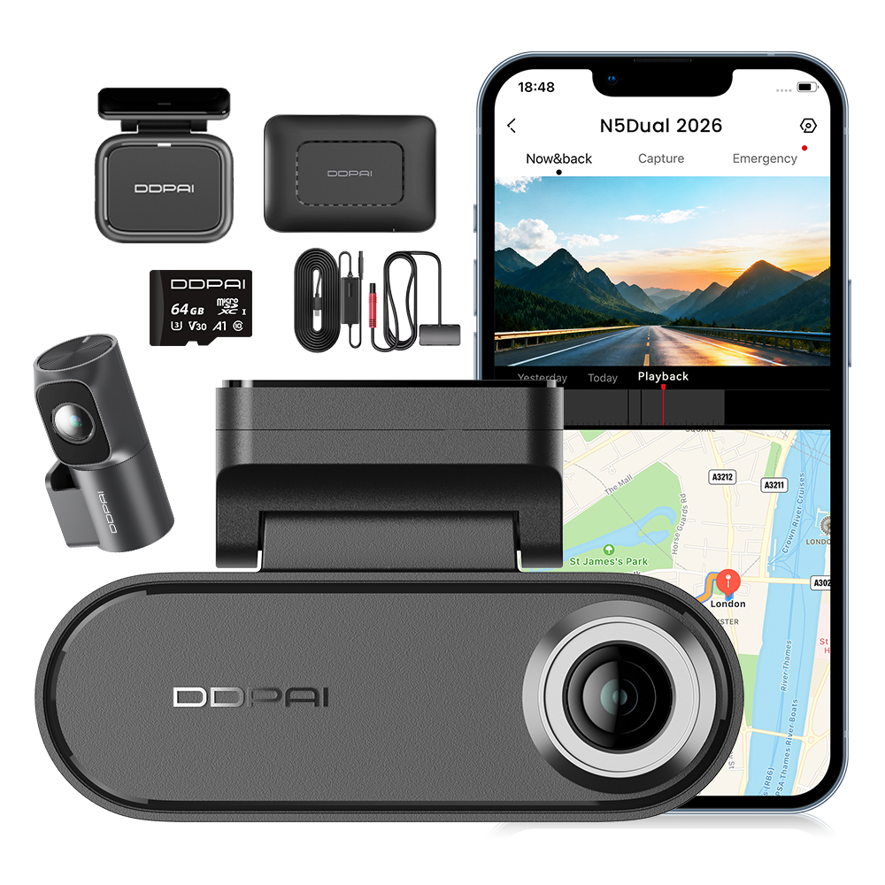 Kamera Ddpai N5 Dual 2026 Videorekordér 4K Zadní Radar Modulu 4G Set
