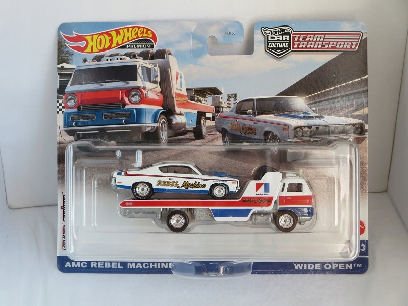 Hot Wheels 1:64 Team Transport Amc Rebel Machine