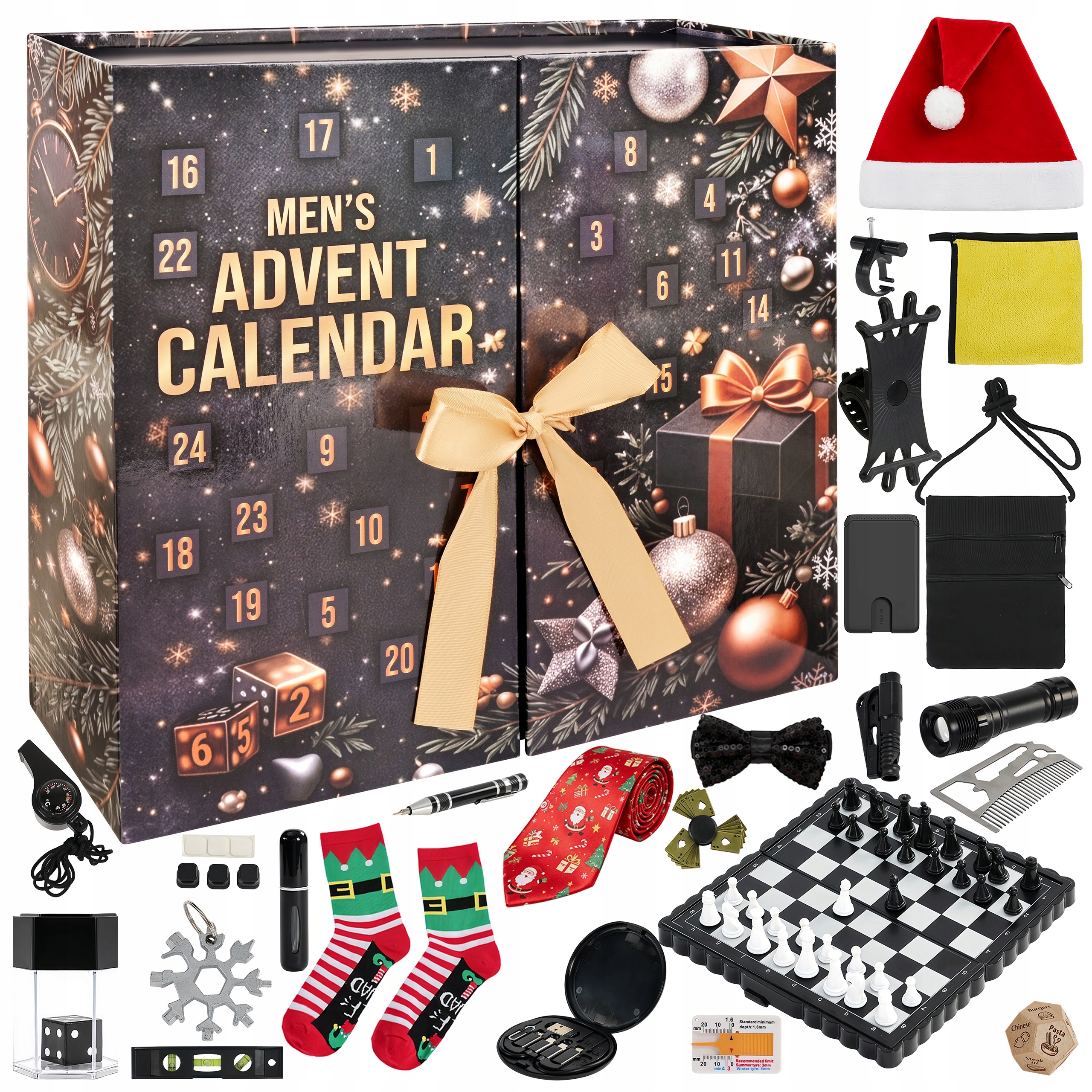 Adventní kalendář pro muže Sada gadgetů Dárek k Vánocům 2026