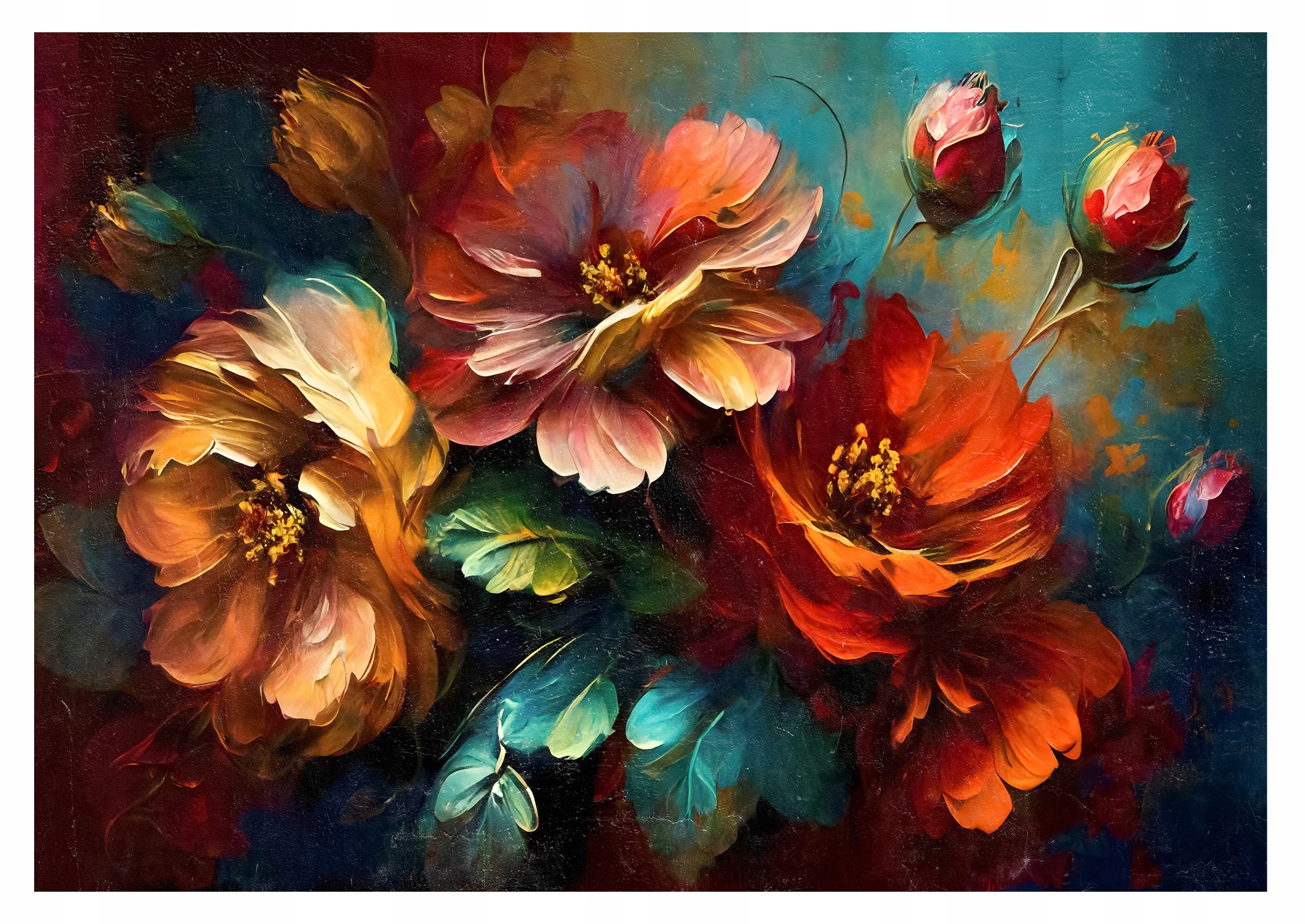 Fototapeta Květiny Akvarel 3D Ložnice 416x254