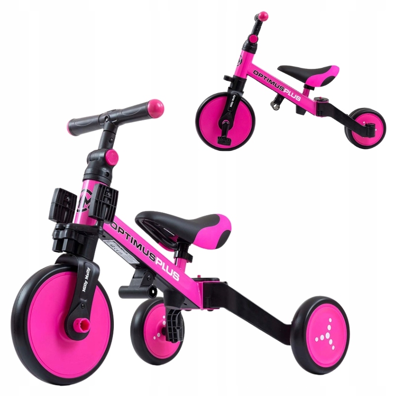 Rowerek 4W1 Pchacz Biegowy Trójkołowy Z Rączką Dla Dzieci Pojazd Jeździk