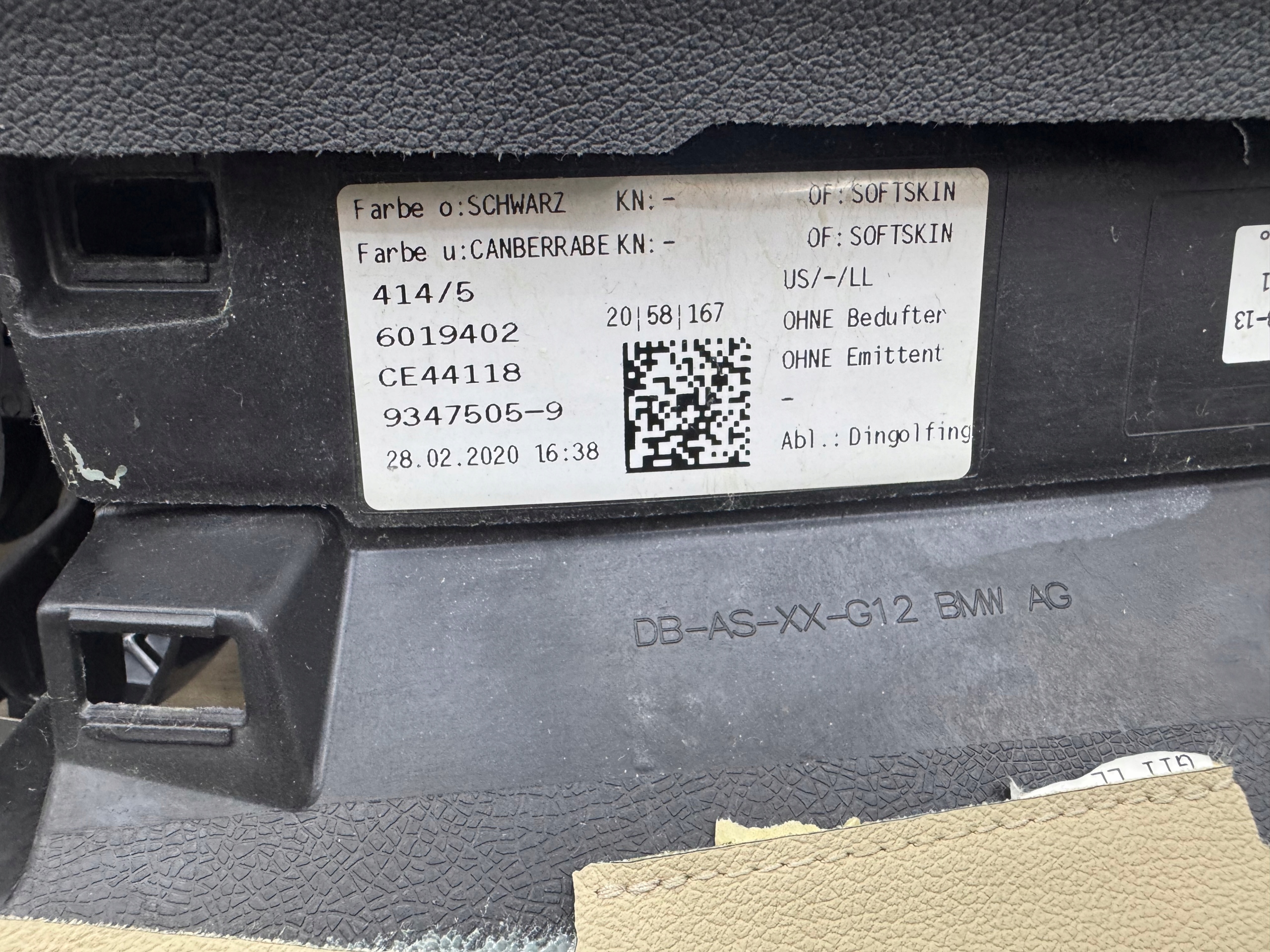 BMW 7 G11 G12 console originál CANBERRABE 6019402