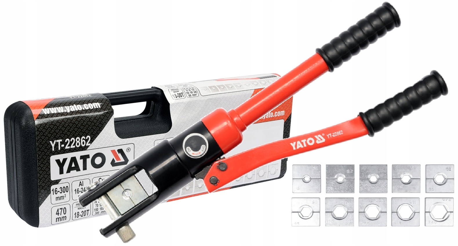 Hydraulická Pražská Svorka Pro Krimpování Kabelů 16-300 mm2 Yato YT-22862