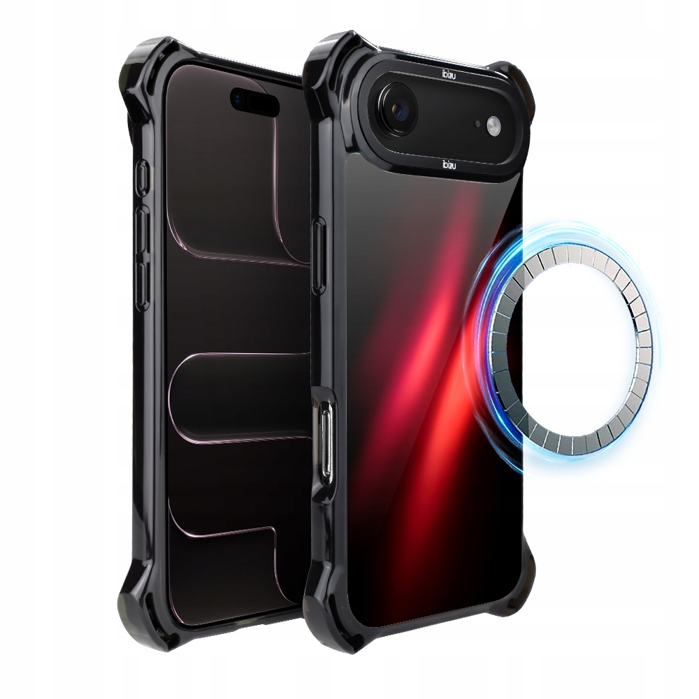 Pouzdro pro iPhone Air Ibizu DropGuard Ultra s MagSafe, červená Nebula