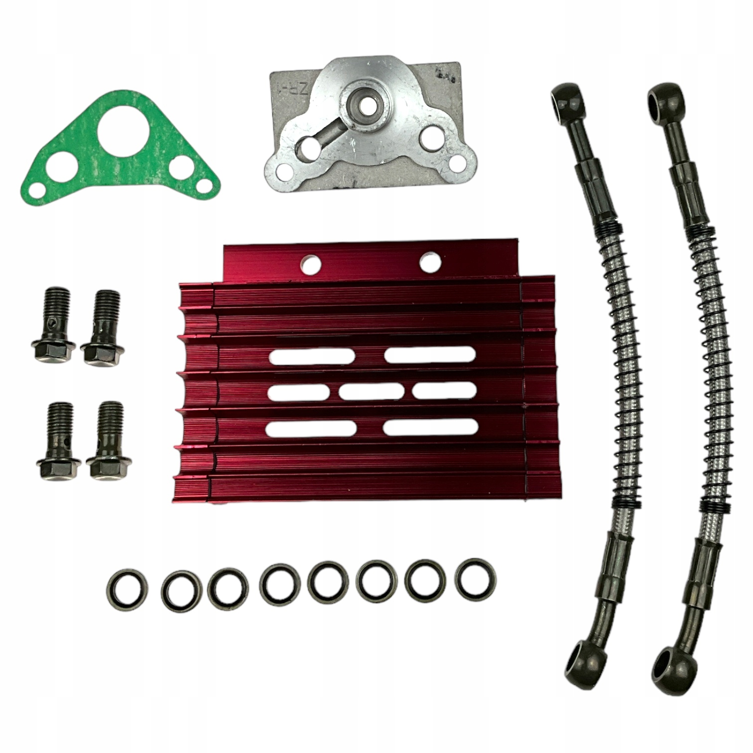 Mrf Radiator chłodnica oleju komplet aluminiowy czerwona Pit Bike Cross