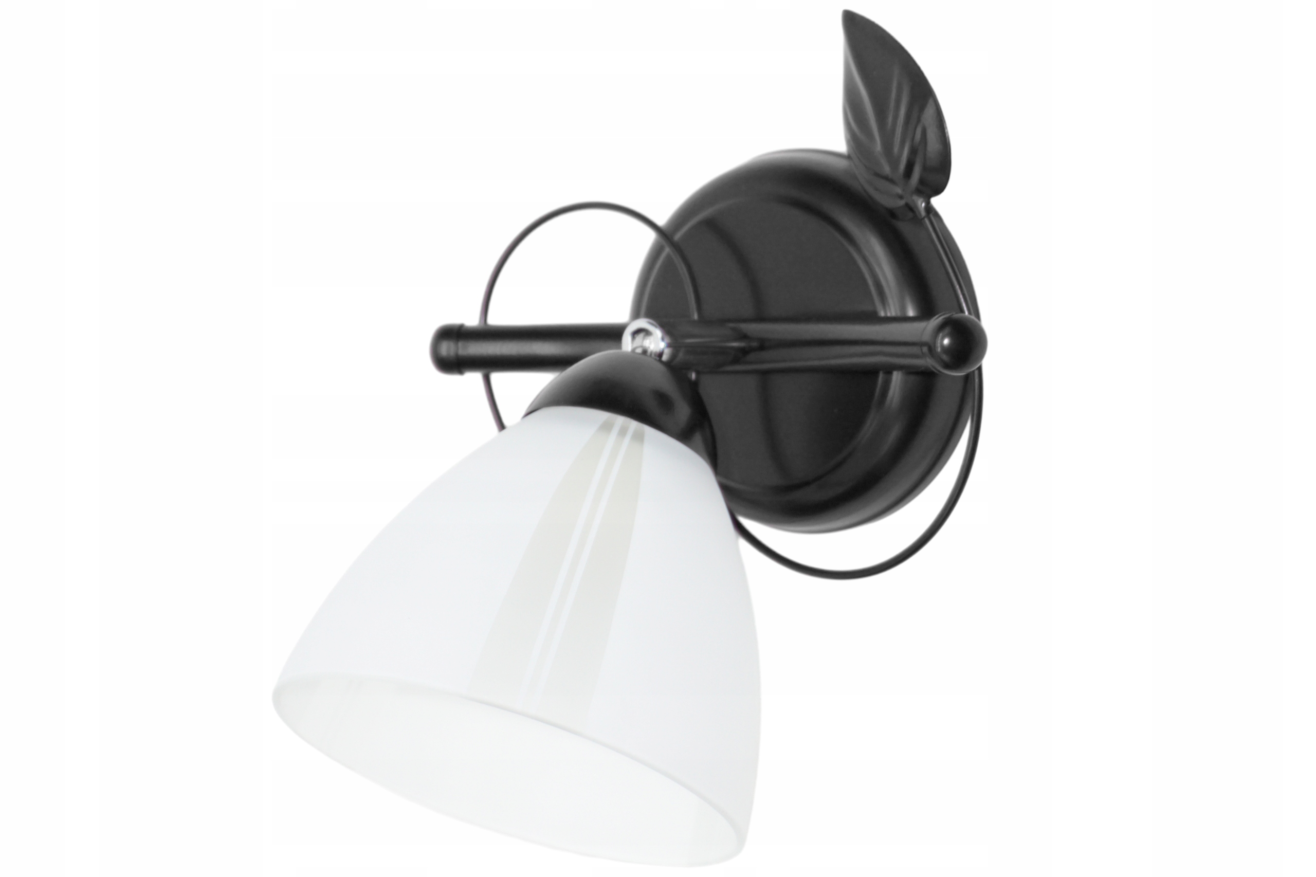 Kinkiet PA1-93M-cz regulacja lampa LED na ścianę Klosz szklany KOLORY E27 Kolor czarny