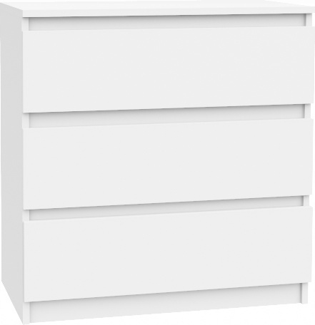 

Komoda 80CM 3 Szuflady Biały Biała Pojemna