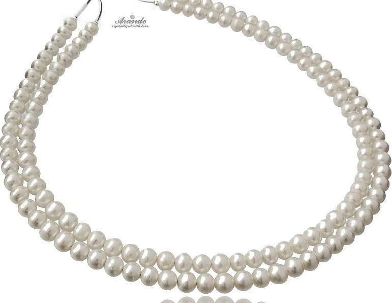 Skutečné Perly Dvojitý Krásný Náhrdelník Stříbro