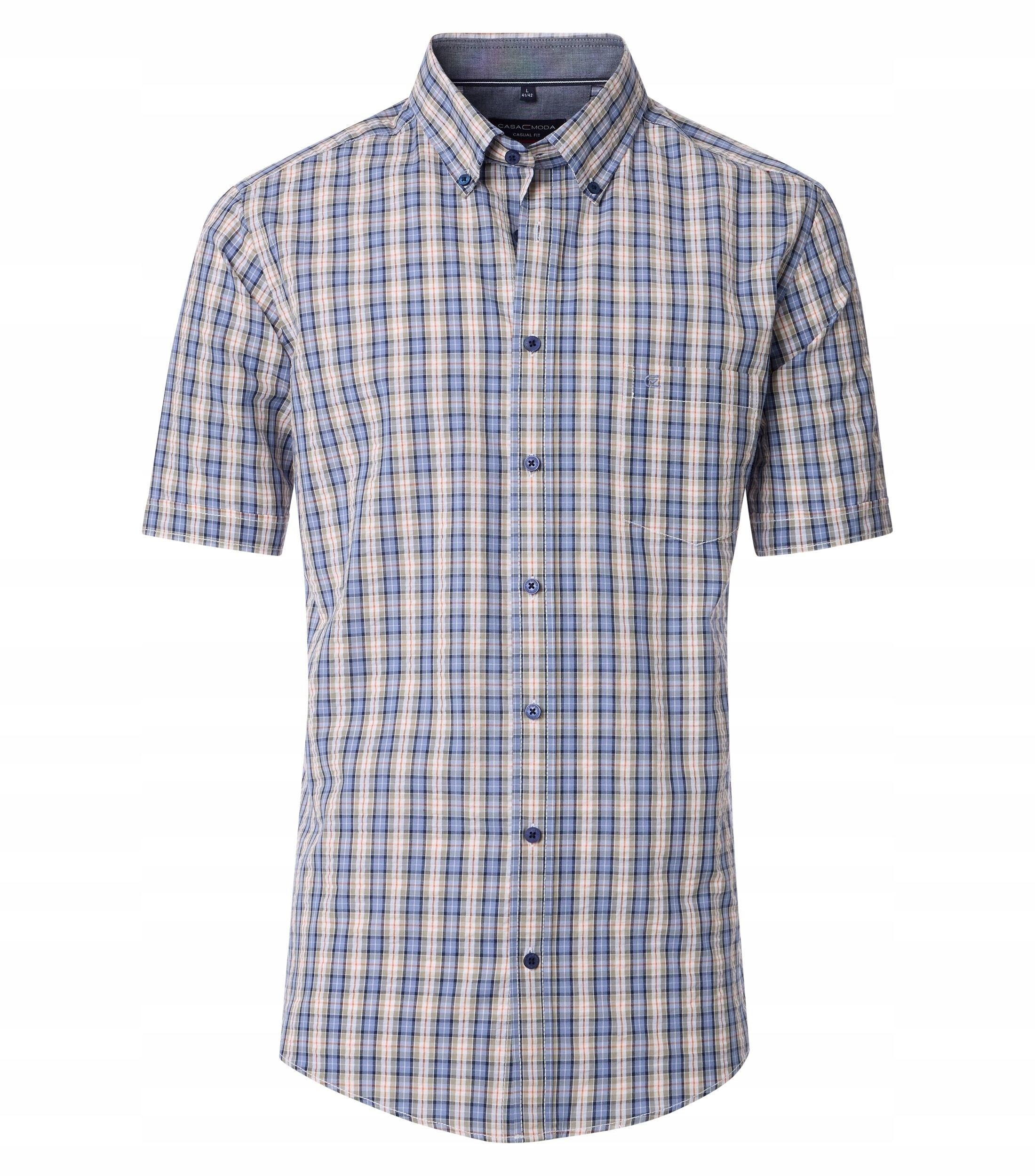 Casa Moda Velká Kostkovaná Košile Velké Velikosti Modrá 5XL