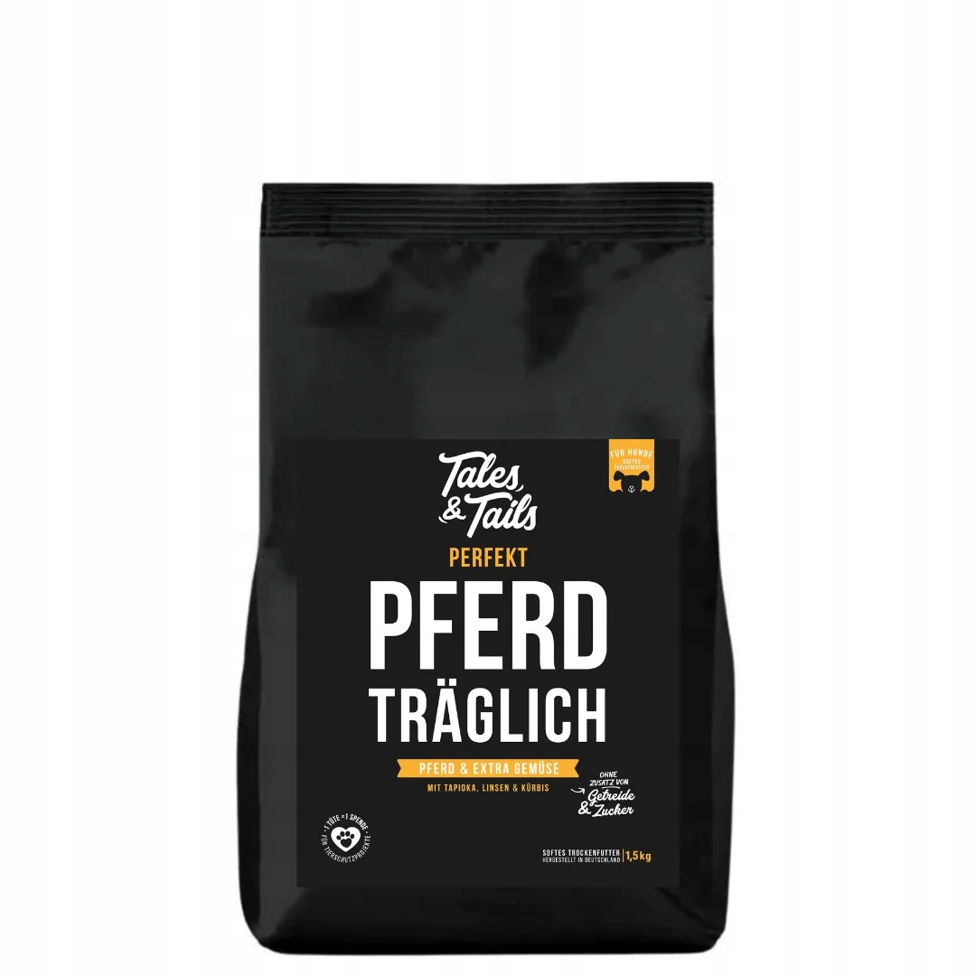 Sucha Półwilgotna Karma Monobiałkowa Dla Psa Tales&tails 58% Koniny 1.5KG