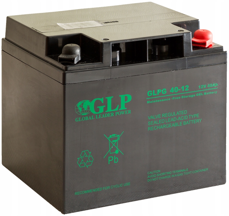 Akumulator Bateria Żelowy Vrla Gel Glpg 40Ah 12V GLPG40-12 GLPG40 Zasilanie