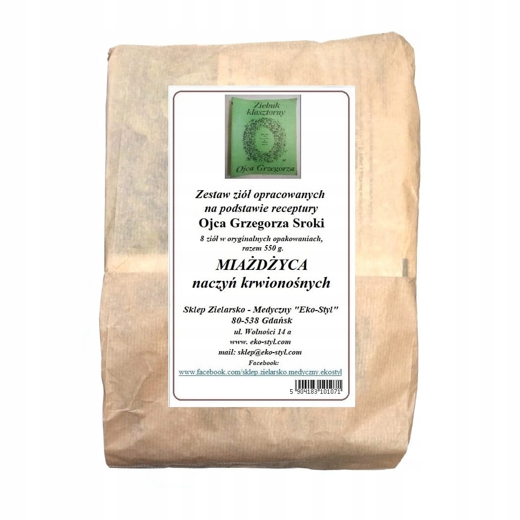 Miażdżyca Naczyń 550g /Zestaw ziół wg rec. O. Sroki- Eko-Styl