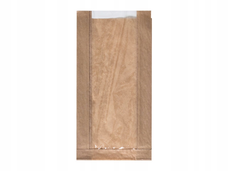 Torebka papierowa fałdowa z okienkiem 20x7x40cm kanapki cukiernia 1000szt