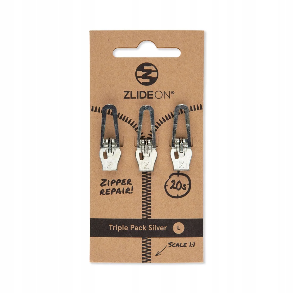 Posuvníky Opravné ZlideOn L Stříbrné 3 ks