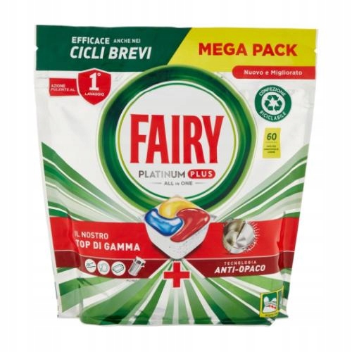 Fairy Platinum Plus Kapsułki Do Zmywarki ALLin One 60szt Lemon