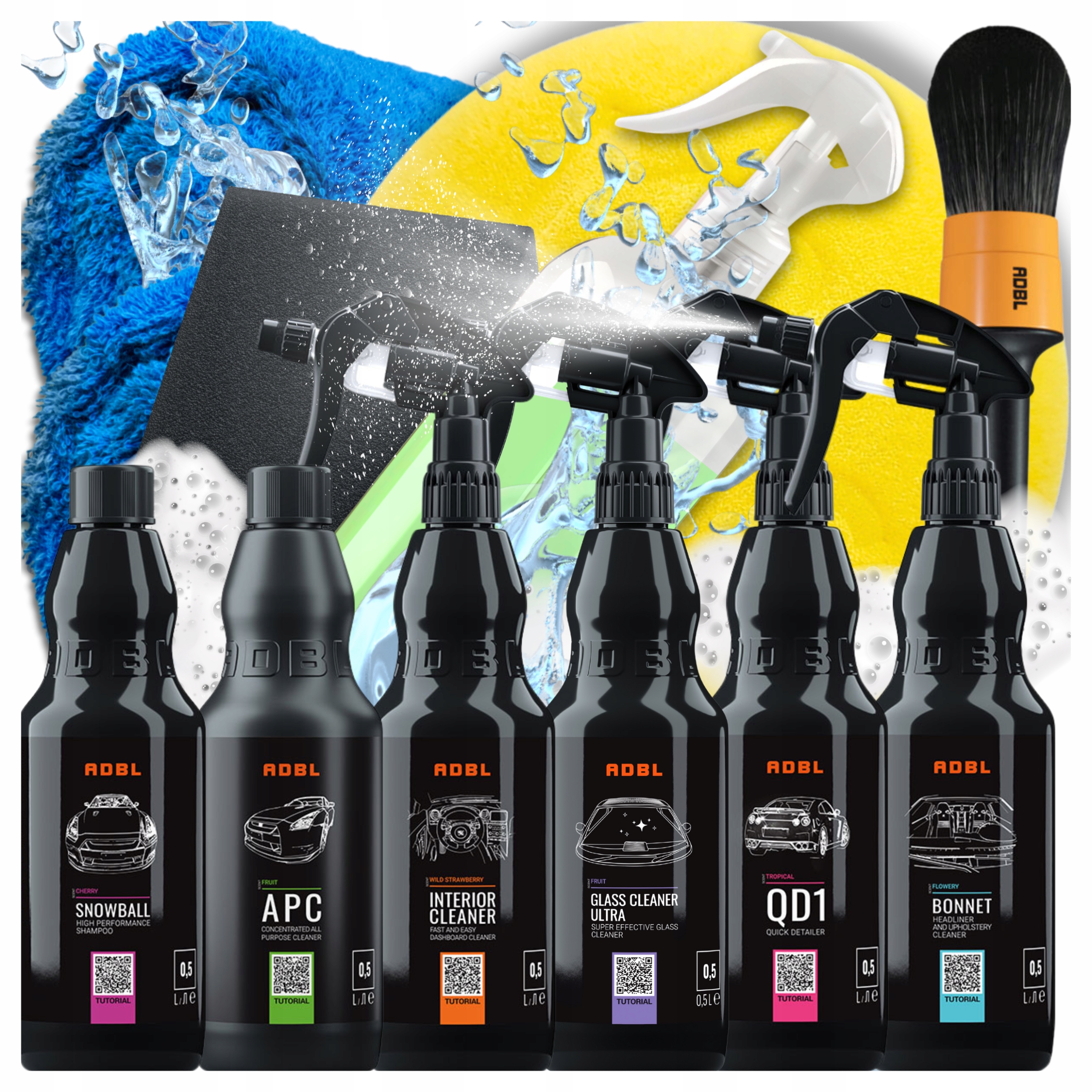 Adbl Kosmetická Sada na čištění interiéru a karoserie 6x500ml